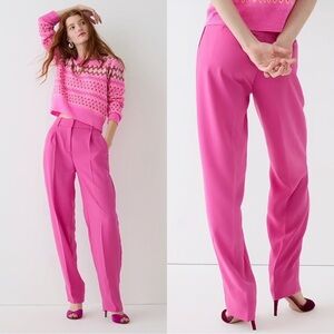 J. Crew Essential Pants in City Crepe Fuchsia Pink Size 16